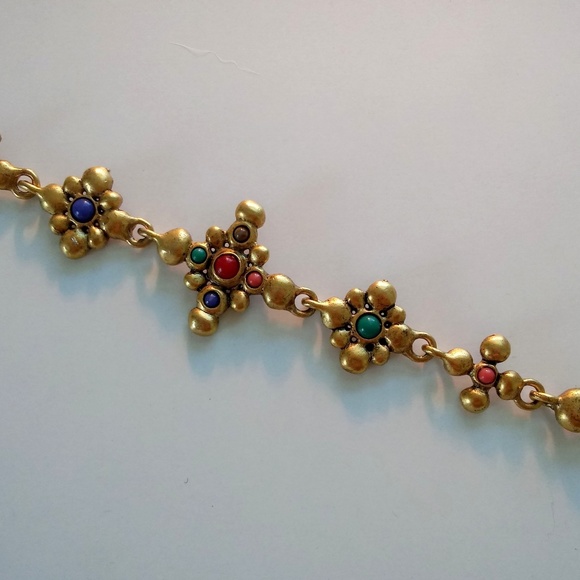 Goldtone and multicolor bead bracelet - Picture 4 of 5